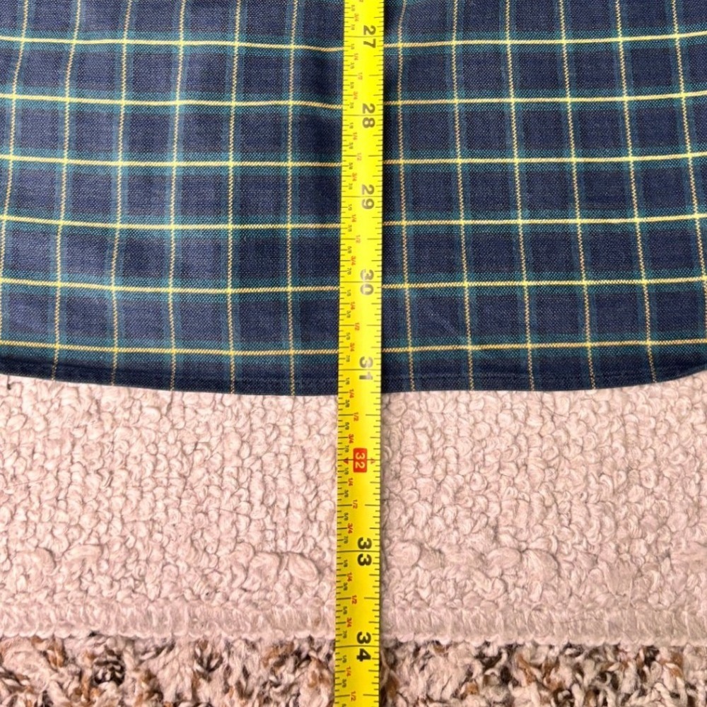 Ralph Lauren Button Down Shirt Mens L Navy Blue Yellow Grid Custom Fit Plaid - Picture 11 of 13